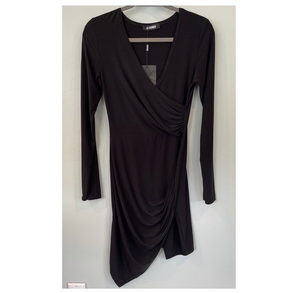 MISSGUIDED Urnice Runched Slinky Wrap Dress NWT
